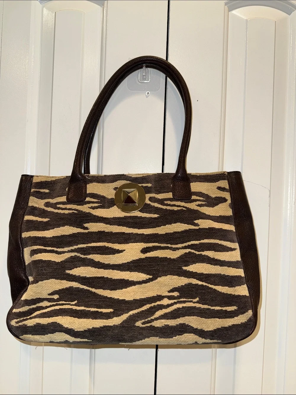 kate spade Brown and Cream‎ Zebra-Print Tote